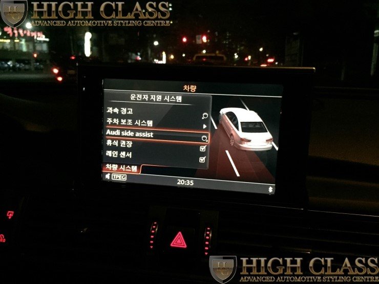 창원 아우디 필수 튜닝 뉴 A6 순정 사이드 어시스트 (사각지대 경보장치) + 리얼카본 사이드미러 