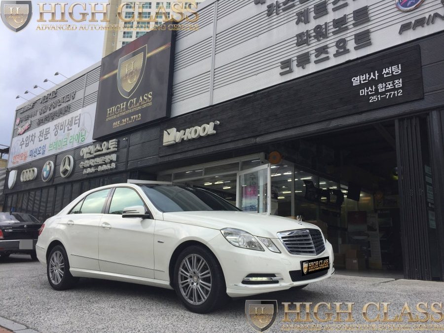 창원마산 썬팅 벤츠 E350 브이쿨 K시리즈로 새 옷 입기