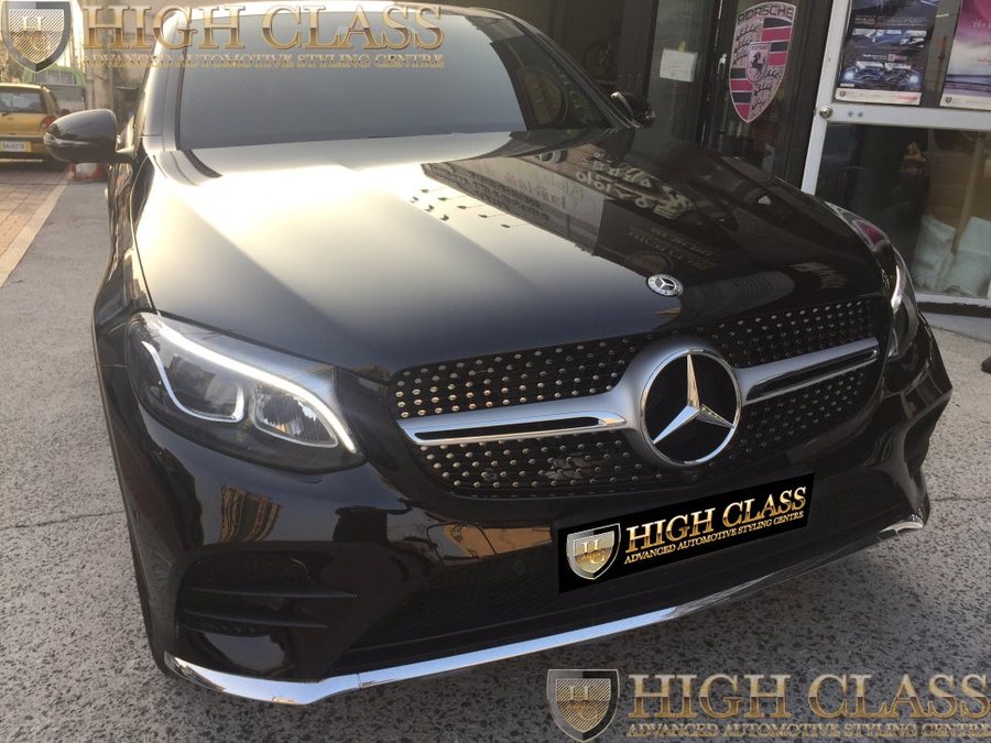 창원 랩핑 벤츠 GLC220d 실내 센터페시아에 카본 시공