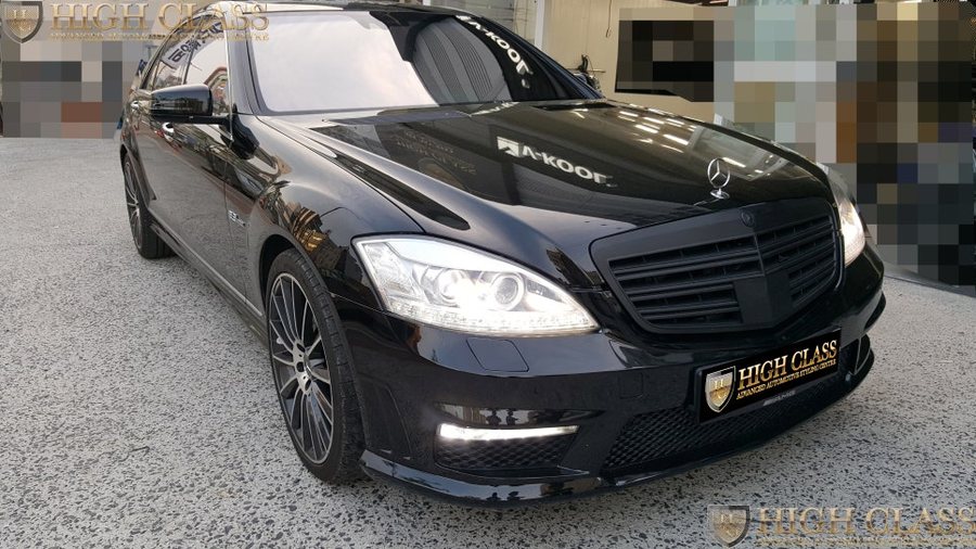 창원 벤츠 S63 AMG 레이노 S9 전면썬팅 자외선차단 필름