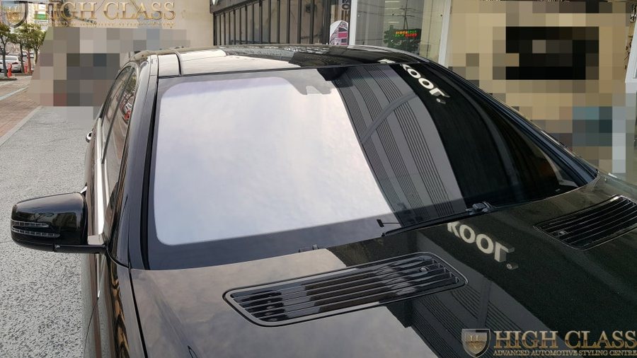 창원 벤츠 S63 AMG 레이노 S9 전면썬팅 자외선차단 필름