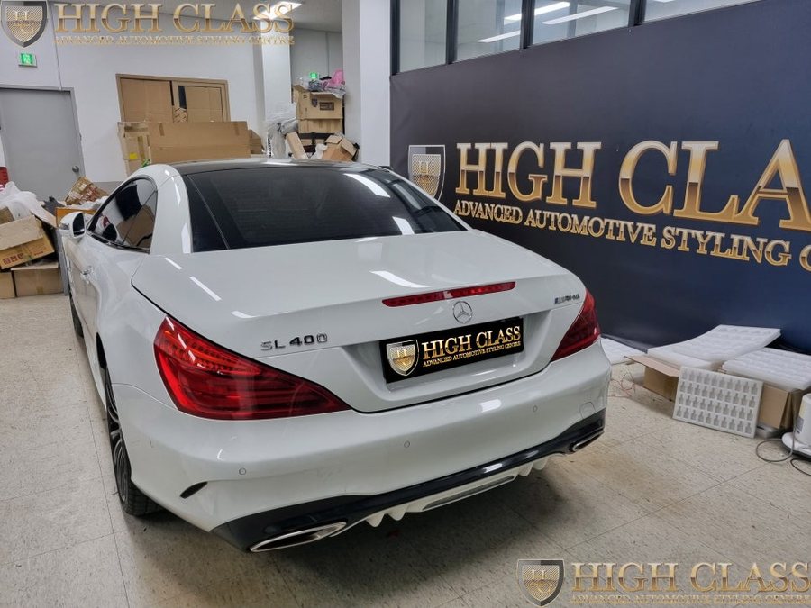 벤츠 SL 400 레드 컬러 벨트 교체, 카본 핸들 교체 핸들열선 추가