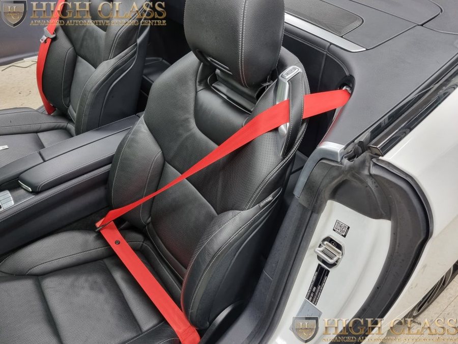 벤츠 SL 400 레드 컬러 벨트 교체, 카본 핸들 교체 핸들열선 추가