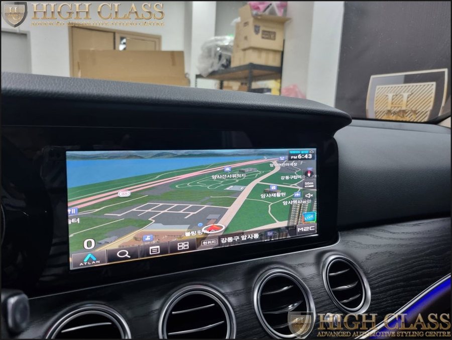 벤츠 E클래스 W213 순정 어라운드뷰와 안드로이드 셋탑 네비