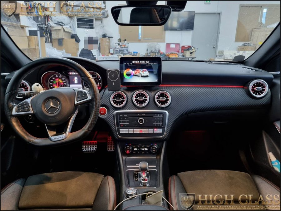 벤츠 A클래스 A45 AMG 12색 확장 엠비언트, 송풍구 엠비언트