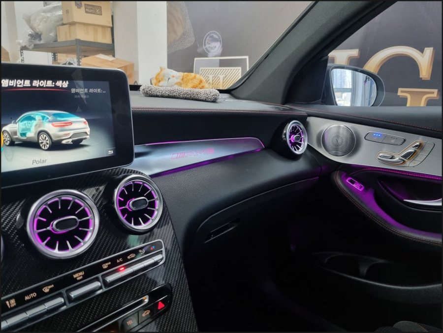 GLC43AMG 벤츠GLC 64색확장엠비언트, 송풍구엠비언트, 세로그릴