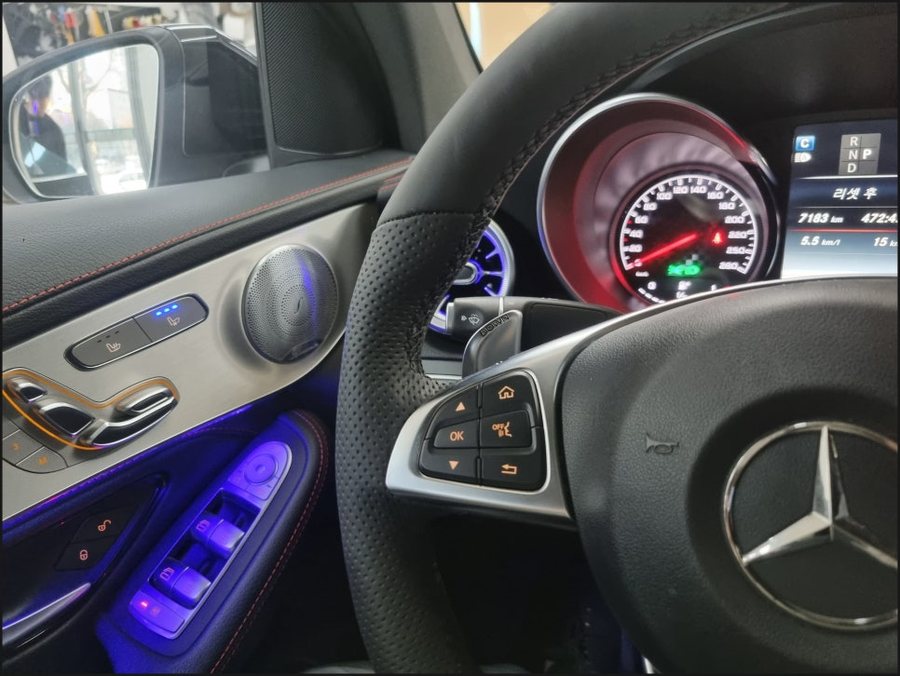 GLC43AMG 벤츠GLC 64색확장엠비언트, 송풍구엠비언트, 세로그릴