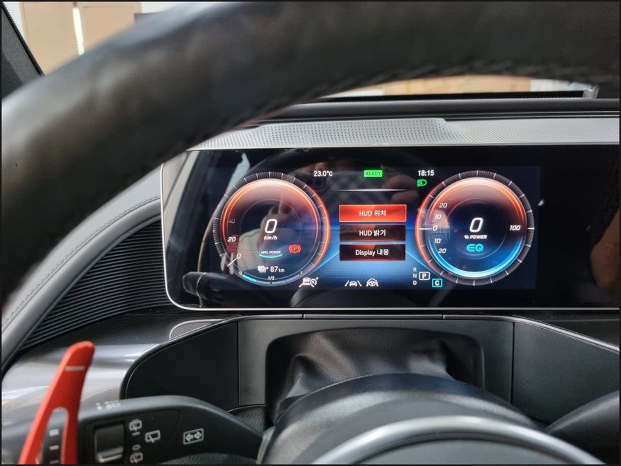 벤츠 EQC HUD 헤드업디스플레이 EQC400 전기차 순정레트로핏