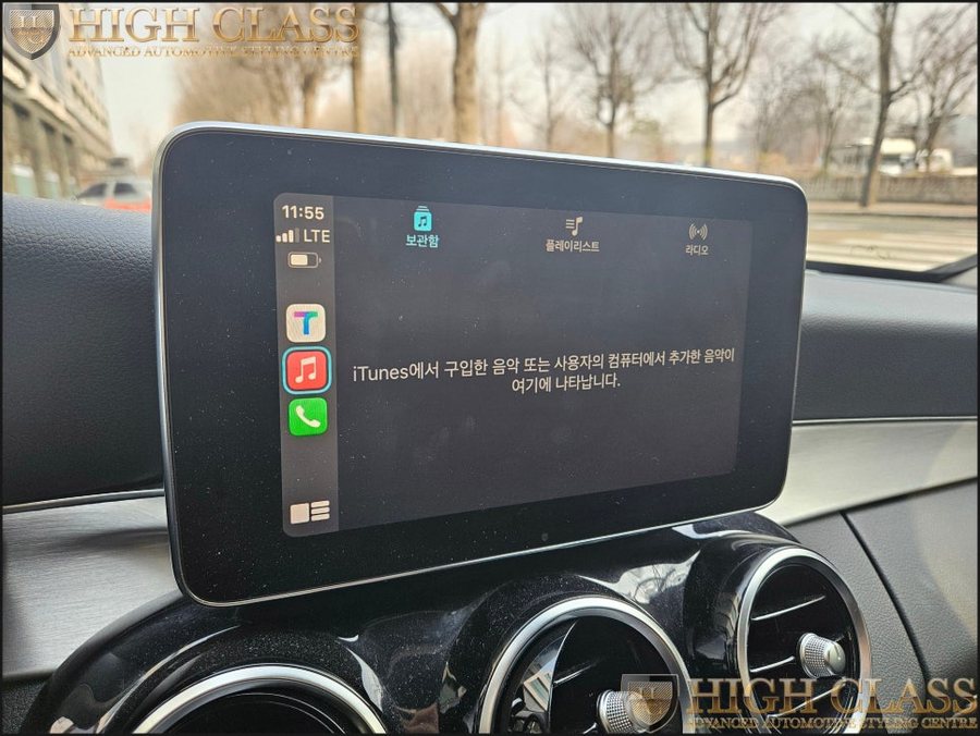 벤츠C클래스 무선 카플레이 안드로이드오토 W205 네비게이션