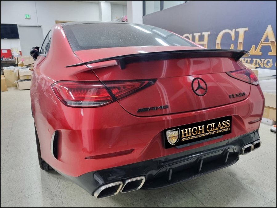 벤츠 CLS 레드컬러 안전벨트교체, 안전벨트엠비언트