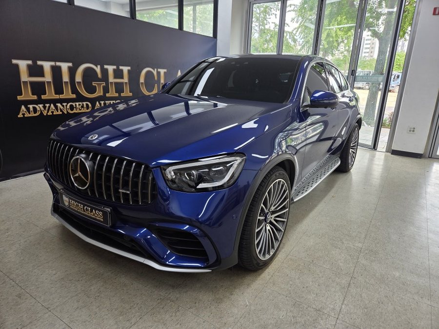 벤츠 GLC AMG 옐로우 컬러 안전벨트