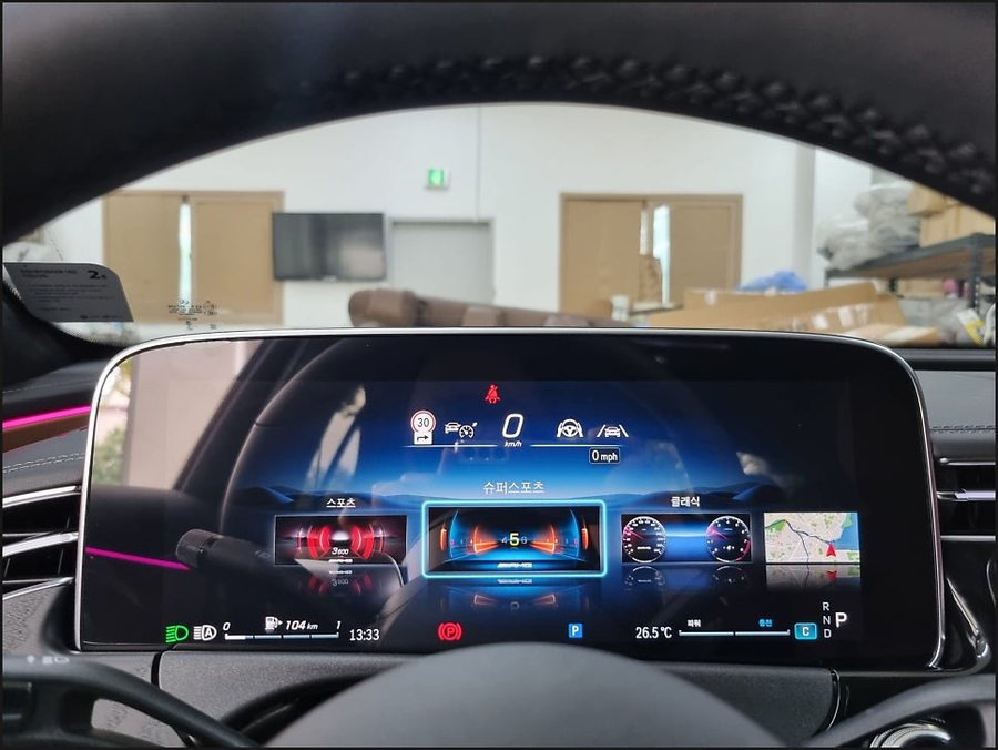 벤츠 E클래스 W214 AMG 계기판 코딩 + 멀티컬러 엠비언트 색상 확장 코딩