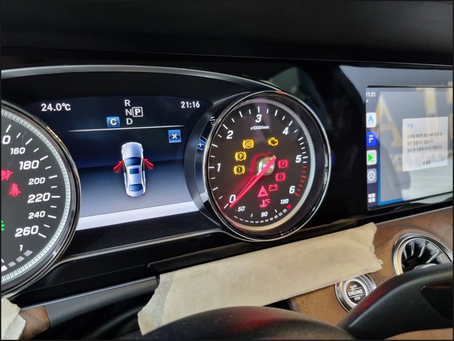 W213 벤츠E클래스 HUD 헤드업디스플레이, 와이드콕핏 디지털계기판 레트로핏