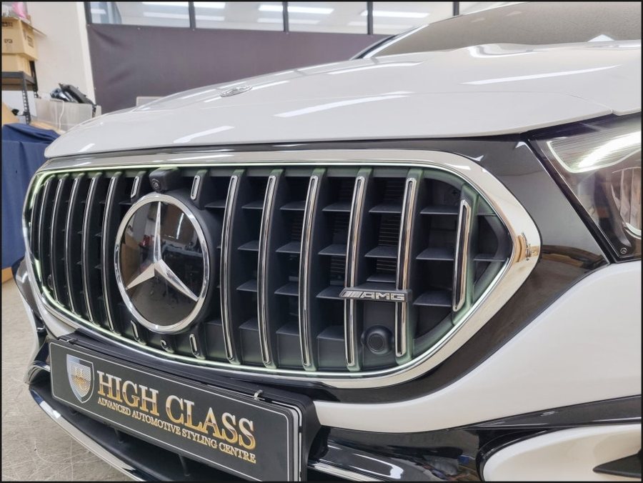 벤츠E클래스 W214 E200 → E53AMG 컨버전 | 순정 발광세로그릴로 신형 AMG 범퍼 완성