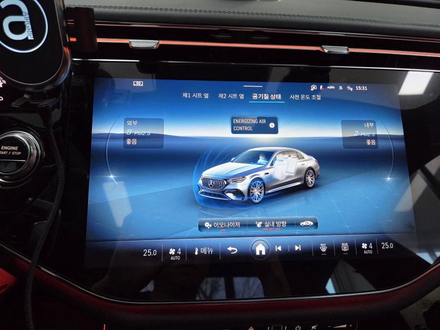 벤츠 E클래스 E53 AMG 하이브리드 순정 이오나이저 에어밸런스, R버튼, 2열 도어라이트 구축