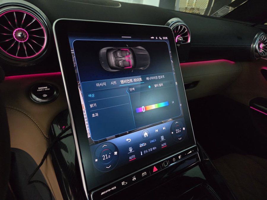 벤츠 SL 63 AMG 오픈카 안전벨트 버클 엠비언트