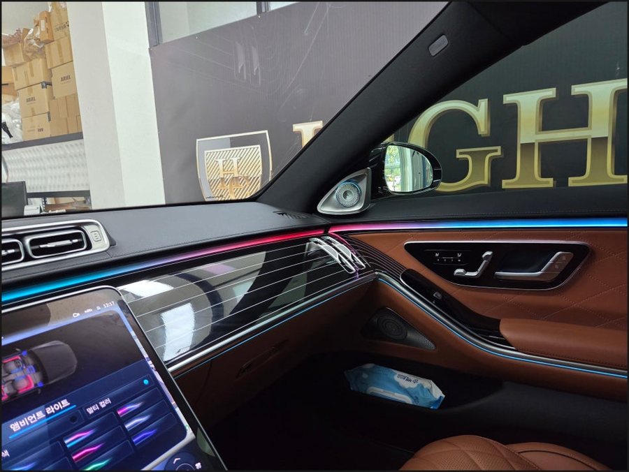 벤츠 W223 S450, 빠진 액티브 엠비언트부터 피아노트림·4D 부메스터까지